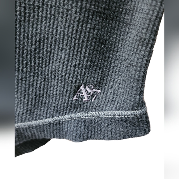 Aeropostale Stretch | long sleeve shirt | woman's XL | navy blue | Y2K | Preppy - Picture 5 of 5